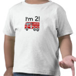 2nd Birthday Fire Engine Tshirt