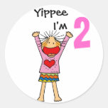 2nd birthday girl sticker