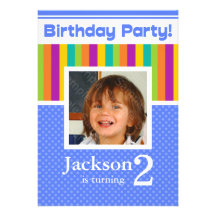2nd Birthday Party Invitations Fun Neon Boy