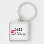 30 And Dirty Lips Key Chains