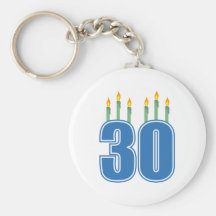 30 Candles (Blue / Green) Keychains