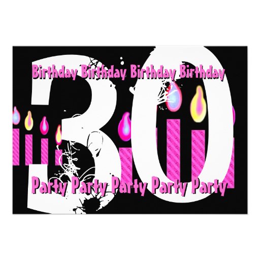30th- 29th Birthday Party Invitation Template 30th- 29th Birthday Party Invitation Template