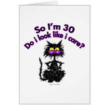 30th Birthday Cat Gifts Card