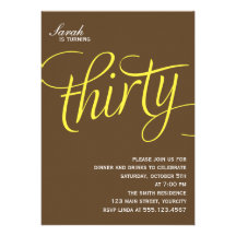 30th Birthday Party Invites