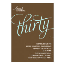 30th Birthday Party Invites