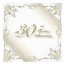 30th Wedding Anniversary Invitation Card