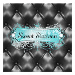 311 Aqua Bliss Black Tuft Customisable Invites