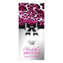 311 Bowlicious Hot Pink Leopard Rack Card Template