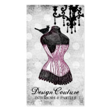 311 Fabulously French Dress Form Business Card Template