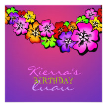 311 Flower Shower Lei Invitation | Sunset