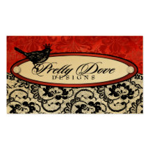 311 Frenchie Budoir Red Business Card Templates