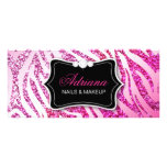 311 Glitter Zebra Pink Custom Rack Card
