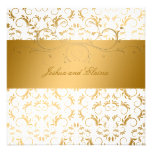 311-Golden diVine White Delight  5.25 x 5.25 Custom Invitations