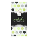 311 Haute Cupcakes Polka Dots Lime Rack Card