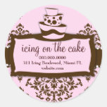 311 Icing on the Cake Baby Pink Round Sticker