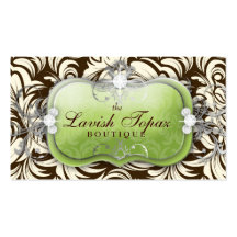 311-Lavish Lime Brown Business Card Templates
