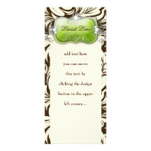 311 Lavish Lime Brown Personalized Rack Card