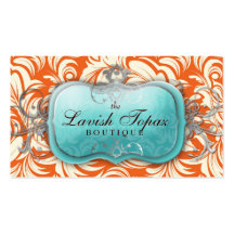 311 Lavish Topaz | Orange & Cream Business Card Template