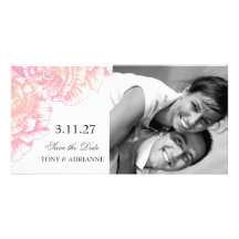 311-Le Plush Fleur - Black et White Save the Date Photo Card