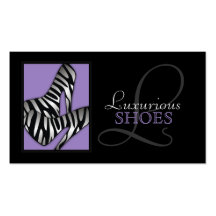 311-Luxurious Shoes Purple Business Cards