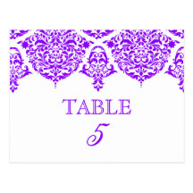 311 Mon Cherie Damask Fabulous Purple Postcards