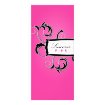 311-Roxy Black & Pink Personalized Rack Card