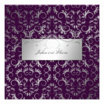 311-Silver Divine | Eggplant Personalised Invite