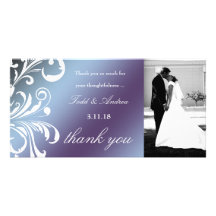 311-Swanky Swirls Thank You Photo Card Hydrangea