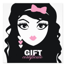 311 Sweet Heart Luscious Pink Gift Certificate Custom Invites
