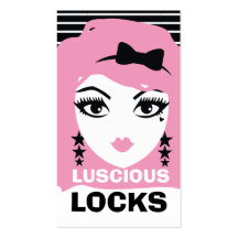 311 Sweet Pink Punk  Stripes Appointment Card Business Cards