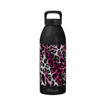 311 Wild Leopard Hot Pink Reusable Water Bottle