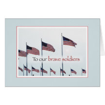 3304 Brave Soldiers Flags Card