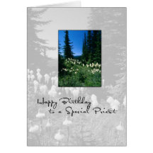 3656 Birthday Priest Landscape Greeting Cards