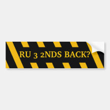3 2NDS BACK bumper sticker