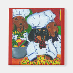 3 Chef  Doxies Refrigerator Magnet