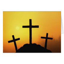 3 Crosses Greeting Card