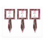 3 Cup Cake Picks Pink Chandelier Post Cards