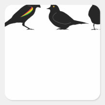 3 little birds by erndub square stickers