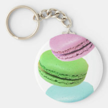 3 macarons keychains
