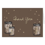 3 Mason Jars filled with Fireflies Card