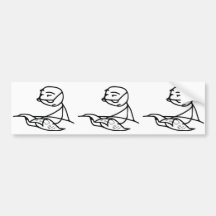 3 Newspaper Guy Bumper Sticker