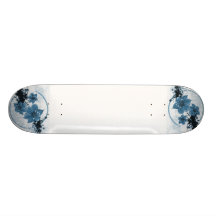 3 Pretty Flowers - Blue Skateboard Decks