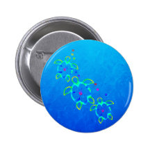 3 Tie Dyed Honu Turtles Pins