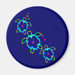 3 Tie Dyed Honu Turtles Refrigerator Magnets