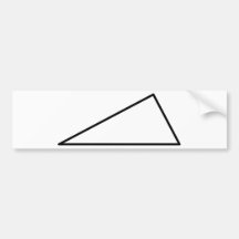 3 triangle bumper sticker
