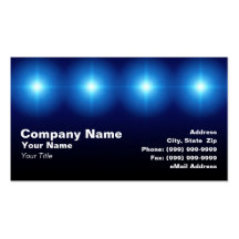 3D Blue Lights Business Card Templates