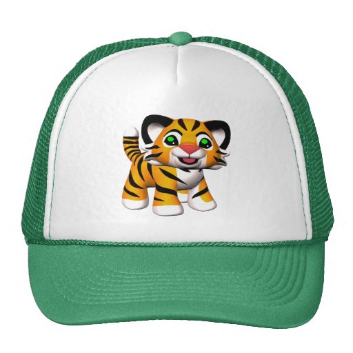 3D Cartoon Tiger Cub Trucker Cap Trucker Hat