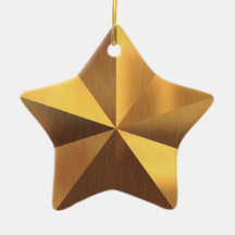 3D Golden Christmas Star Ornaments