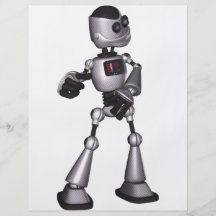 ♪♫♪ 3D Halftone Sci-Fi Robot Guy Dancing Full Colour Flyer