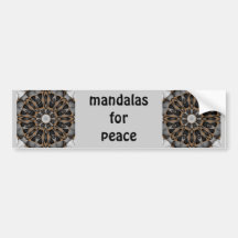 3D Mesmerising Mandala Bumper Stickers